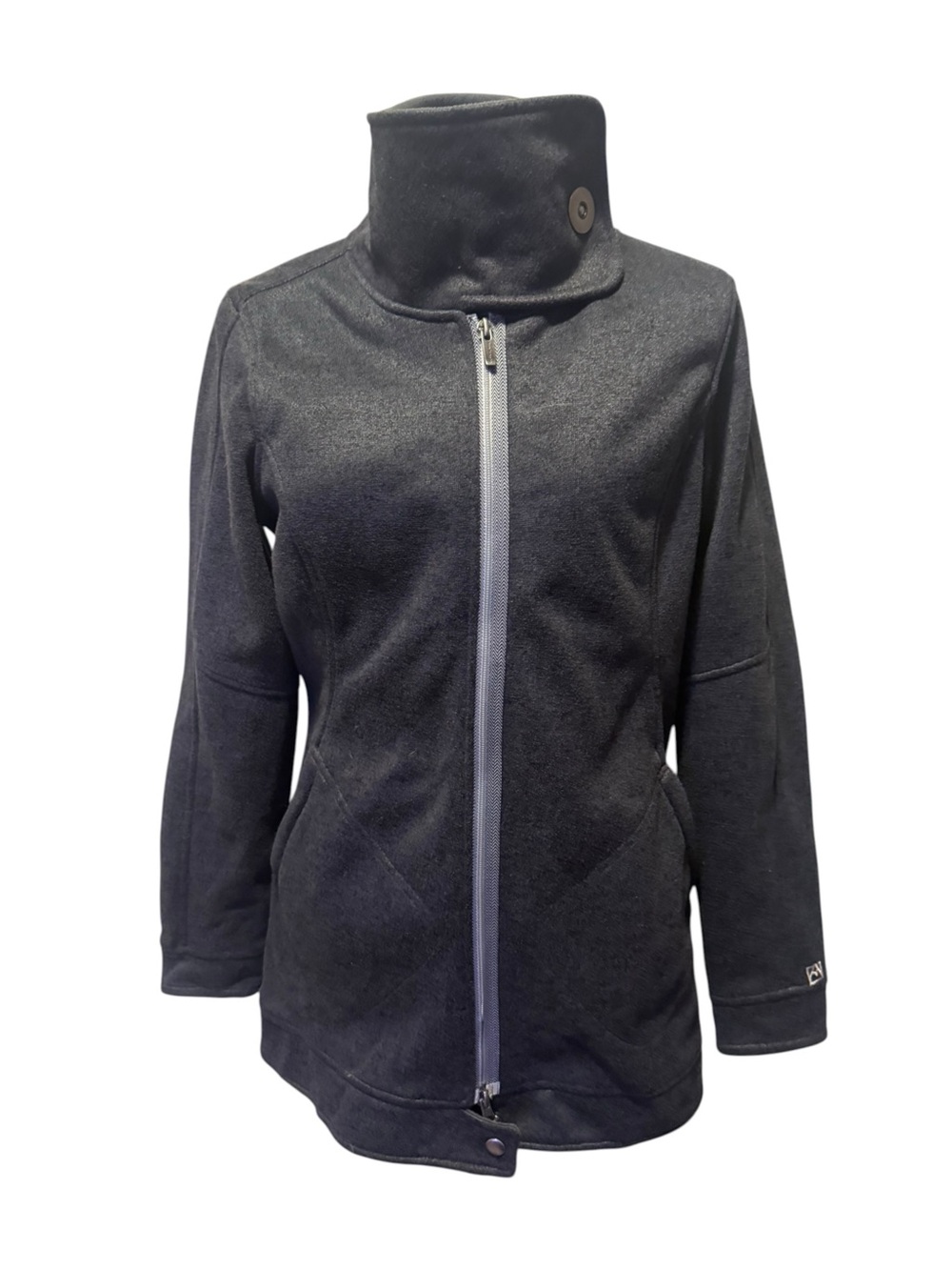 Avalanche Kids Black High Funnel Neck Zip Jacket